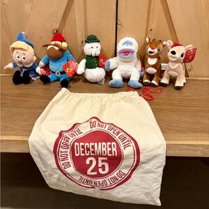 Christmas Plush Toy Set with Gift Bag